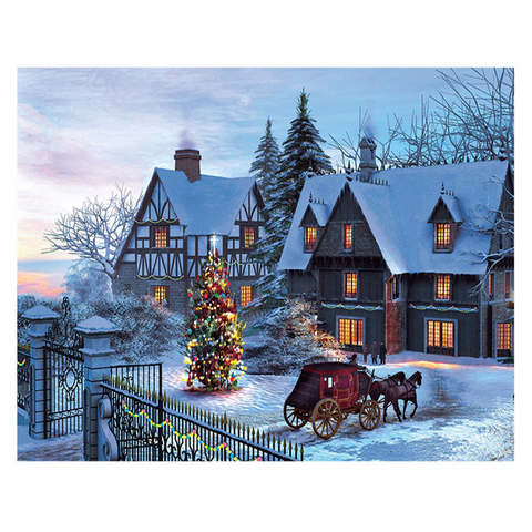 COMOmed Puzzles for Adults 1000 Piece - Jigsaw Puzzles 1000 Pieces for Adults or KidQuiet Snowy Night - Jigsaw Puzzles Indoor Toy - 29.5 * 19.7 Inch