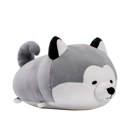 COMOmed Super Soft Plush Puppy Stuffed Animal Toy - Plush Soft Dog Hugging Animal Husky Shape Kawaii Pillow 13.4 inch