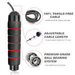 Jump Rope By COMOmed - Adjustable Skipping Rope - Comfortable Foam Handles for Any Skill Level