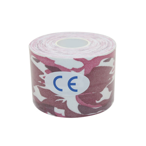 Kinesiology Tape By COMOmed Water Resistant Uncut Sports Tape Latex Free(Camo Pink)