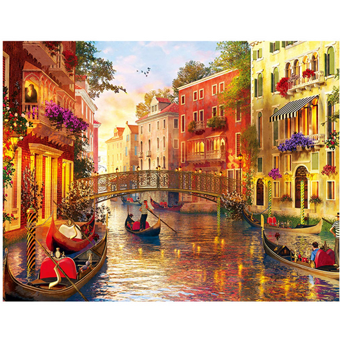 COMOmed Puzzles for Adults 1000 Piece - Jigsaw Puzzles 1000 Pieces for Adults or Kid Romantic Venice - Jigsaw Puzzles Indoor Toy - 29.5 * 19.7 Inch